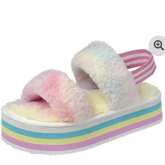 Forever 21 Shoes - SOLD-pastel Rainbow Platform Sandals
